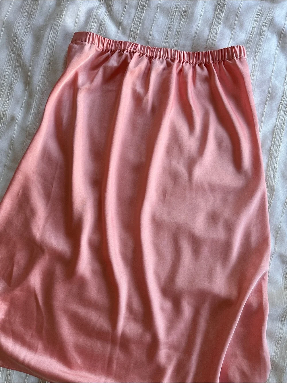 J.CREW Coral Satin Midi Slip Skirt | Women’s M